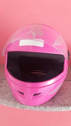 Capacete Semi-Novo / Tamanho 56 - Rosa - Foto 2