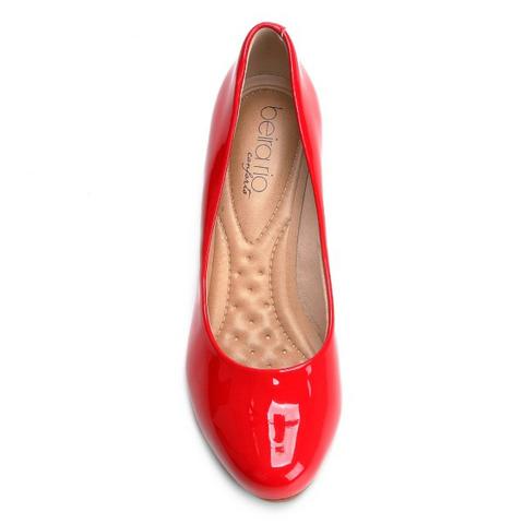 Scarpin Beira Rio Salto Baixo Conforto ? Disponível nas cores vermelho, bege e preto - Foto 3