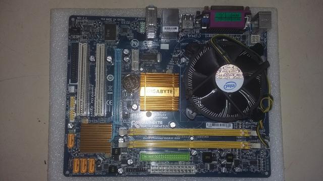 Placa Mãe Completa Com Processador Cooler e Espelho Traseiro