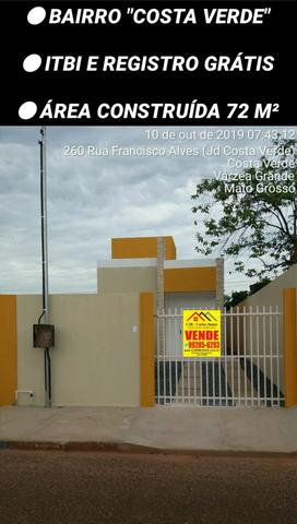 Casa 02 quartos Nova, bairro COSTA VERDE com ITBI e Registro Grátis