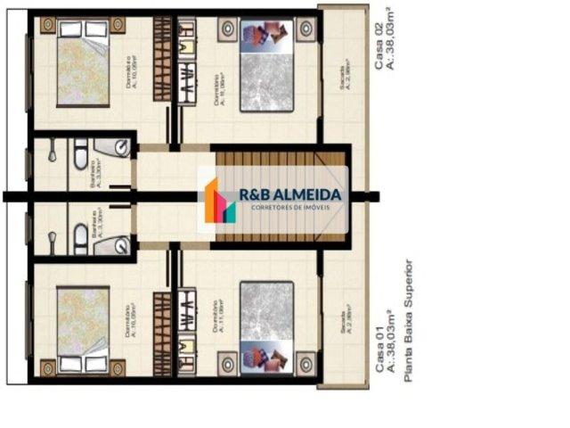 JA-Bonita Casa duplex 2 dormitórios c/76m² de área construida Ingleses - Foto 7