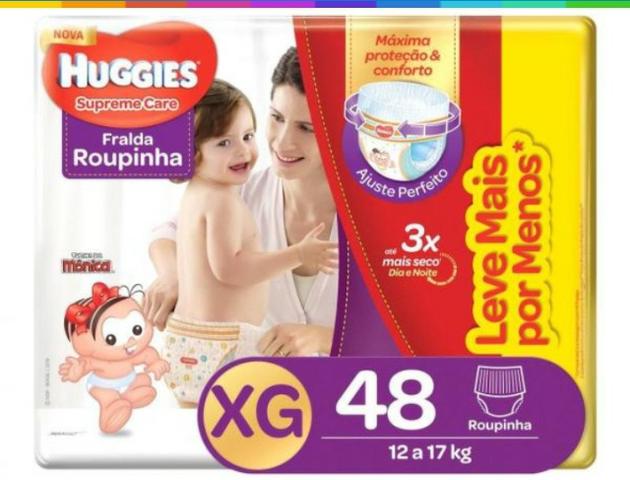 Fraldas Calça Huggies -M/72 Fraldas G/60 Fraldas XG/48 Fraldas XXG/48 Fraldas