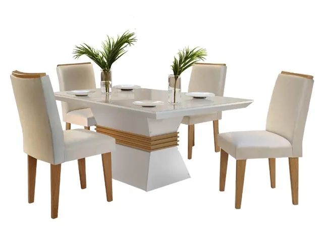 Mesa de Jantar Agata 1.20×0.80 Com 4 Cadeiras l12 - Foto 2