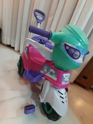 Triciclo infantil baby city menina magical rosa com lilás 3150