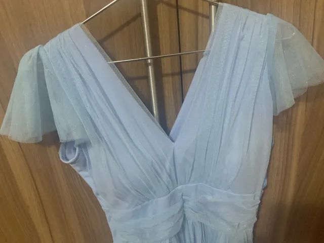 Vestido festa azul com brilho  - Foto 2