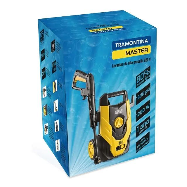Lavadora de Alta Pressão 1200w 1500Psi Com Roda Tramontina - Foto 3