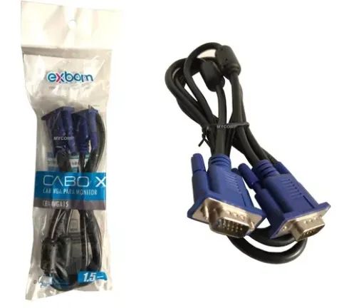 Cabo Vga Monitor 1.5m Lcd, Pc, Tv, Projetor - 1,5 Metros - Foto 2