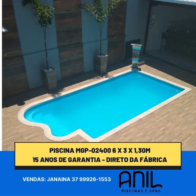 Ja - Piscina para sitios medidas: 6m comp. 3m largura 1,30m profundidade