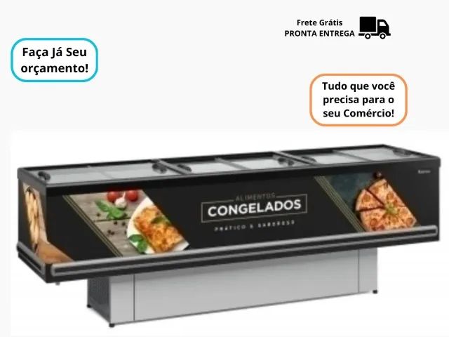 Ilha de Congelados Gelopar 3M Nova 220v