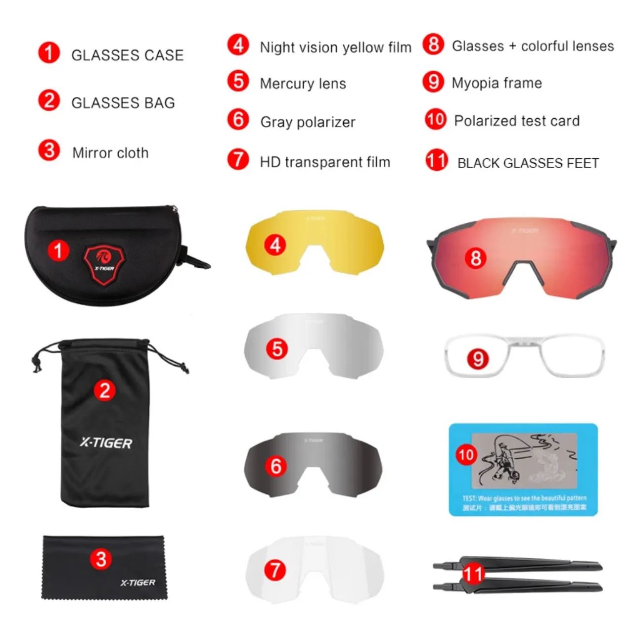 Óculos azul X tiger 5 lentes  - Foto 4
