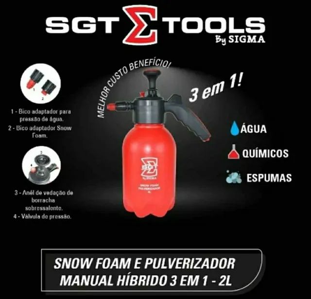 Kit Jato de Espuma - Snow Foam Pulverizador + Shampoo Vonixx + Esponja - Foto 2