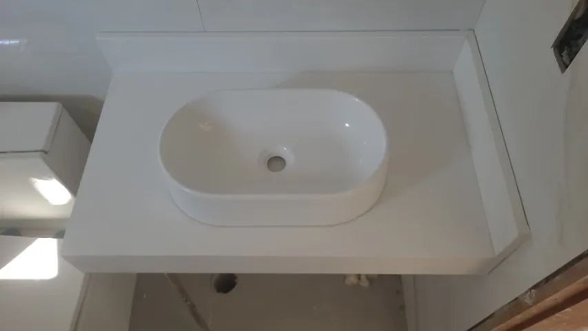 Mármore Granito Quartzito Quartzo Lâminas sintéticas peças prontas lavatorios, cubas, etc - Foto 3