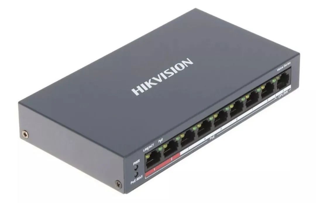 Switch Hikvision POE 8 portas para CFTV