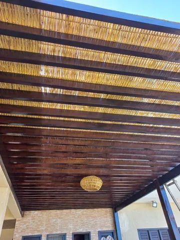 Caramanchao em eucalipto com forro em bambu e cobertura em policarbonato - Foto 5