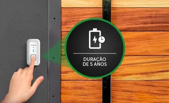 Campainha Sem Fio com Bateria Intelbras CIB 101 Branco - Foto 2