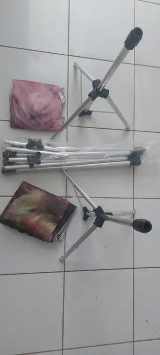 Suporte para fundo Fotográfico Novo + 2 fundos em tecido usados
