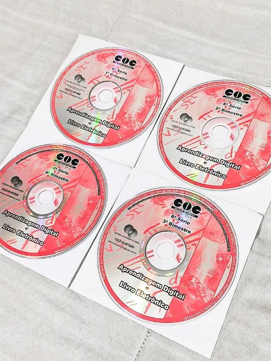 Coleção COC 8ª série - Aprendizagem Digital e Livro Eletrônico - 4 CD-ROMs p/ PC