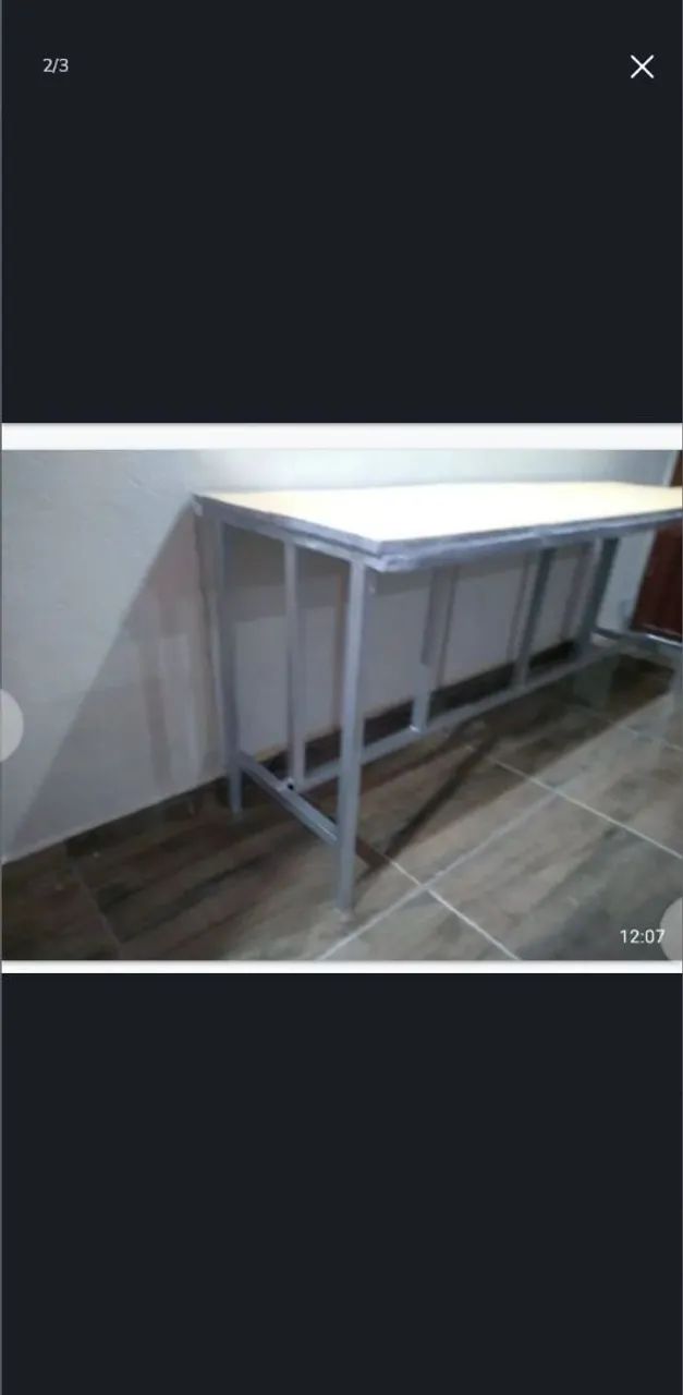 2 Bancade ferro metalon  para comércio