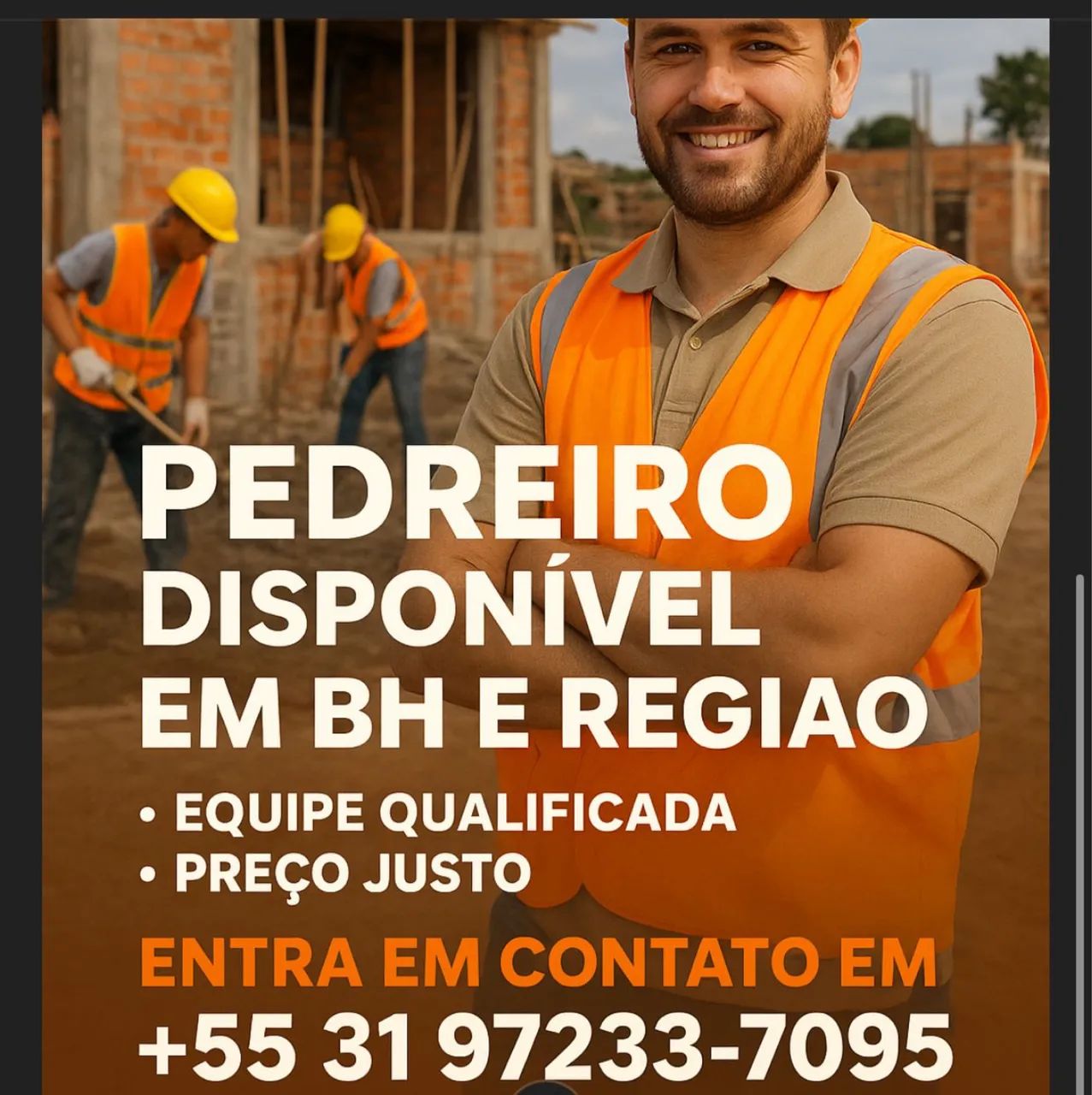 Pedreiro disponível bh e região 