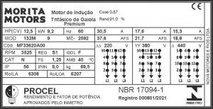Motor elétrico Trifásico 12,5cv 2P 220/380/440V IP-56 Nova Motores - Foto 2