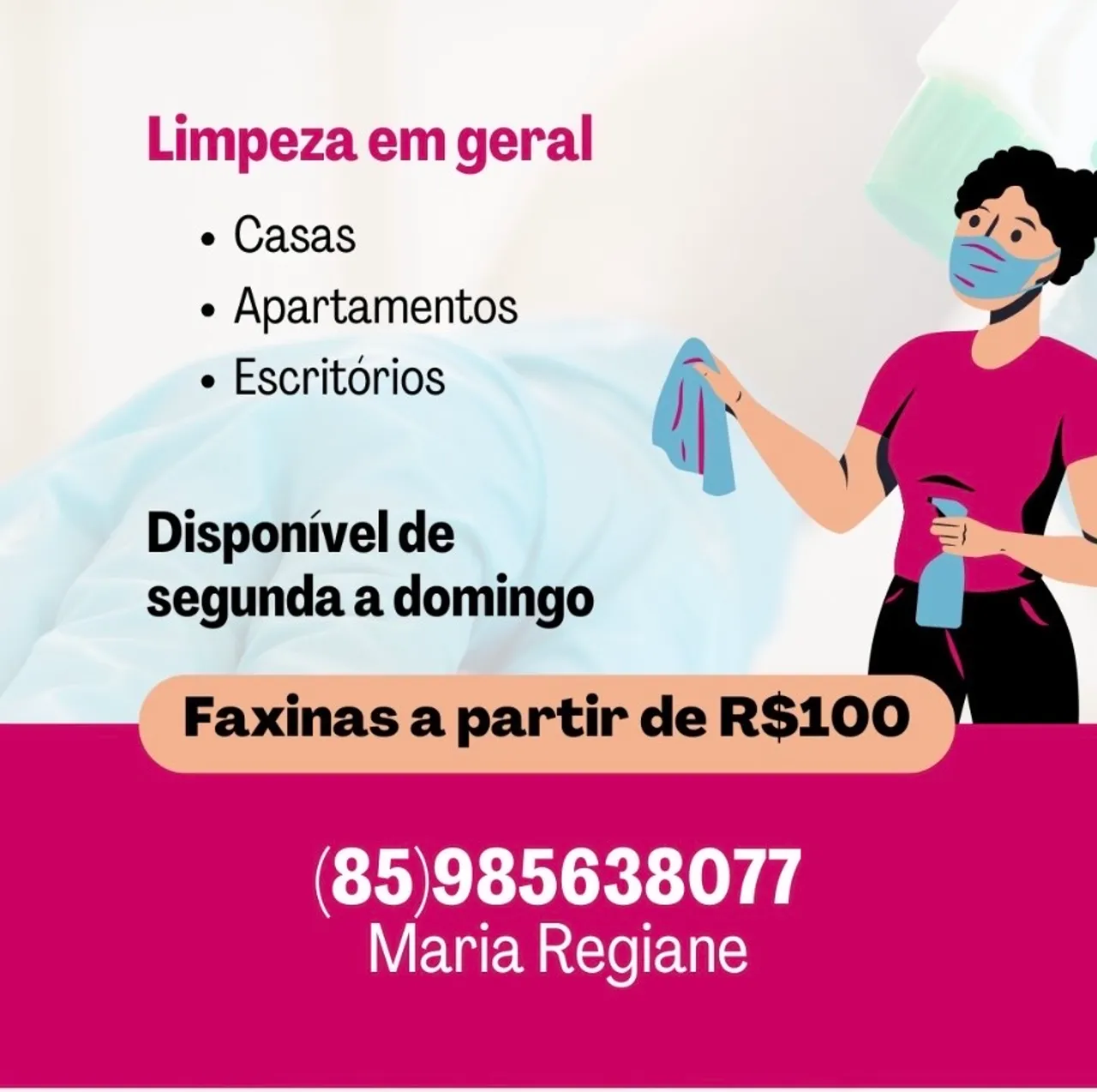 Faxina/diarias benfica e bairros proximos