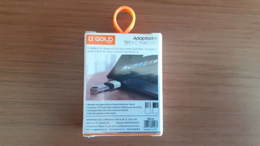 Adaptador OTG tipo C p/ USB - ?' GOLD - CBA23 - Foto 2