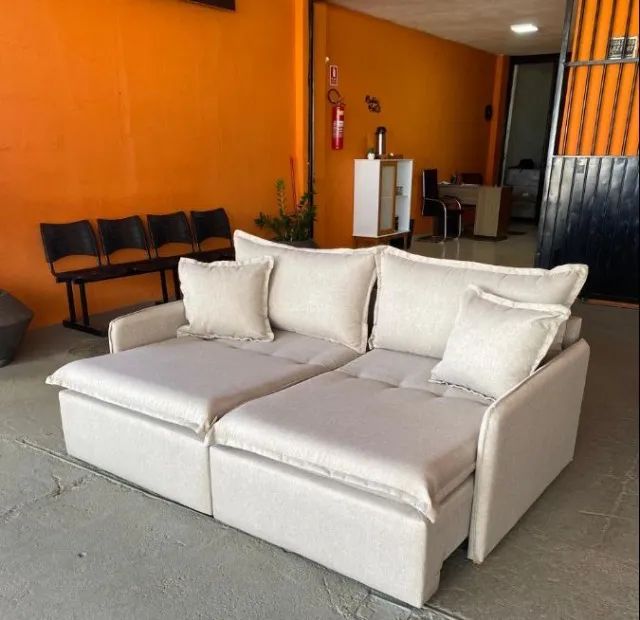 Sofá Retrátil e Reclinável  1,92m D-28 FAZEMOS ENTREGAS - Foto 2