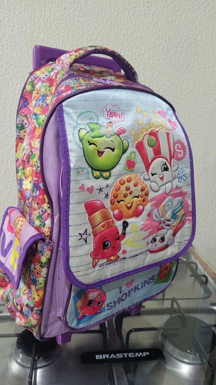 Kit Mochila de rodinhas shopinks e estojo da mesma marca. - Foto 5