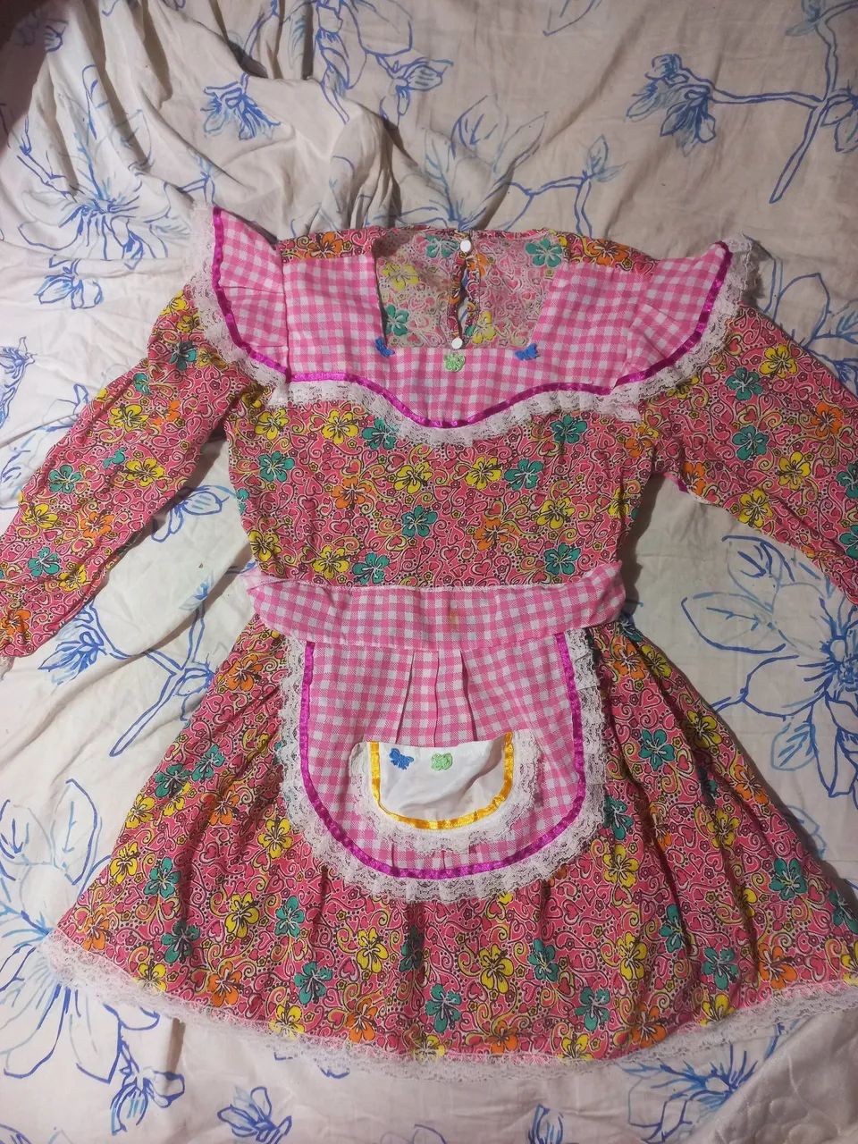 Vestido Infantil Festivo Floral Festa Junina