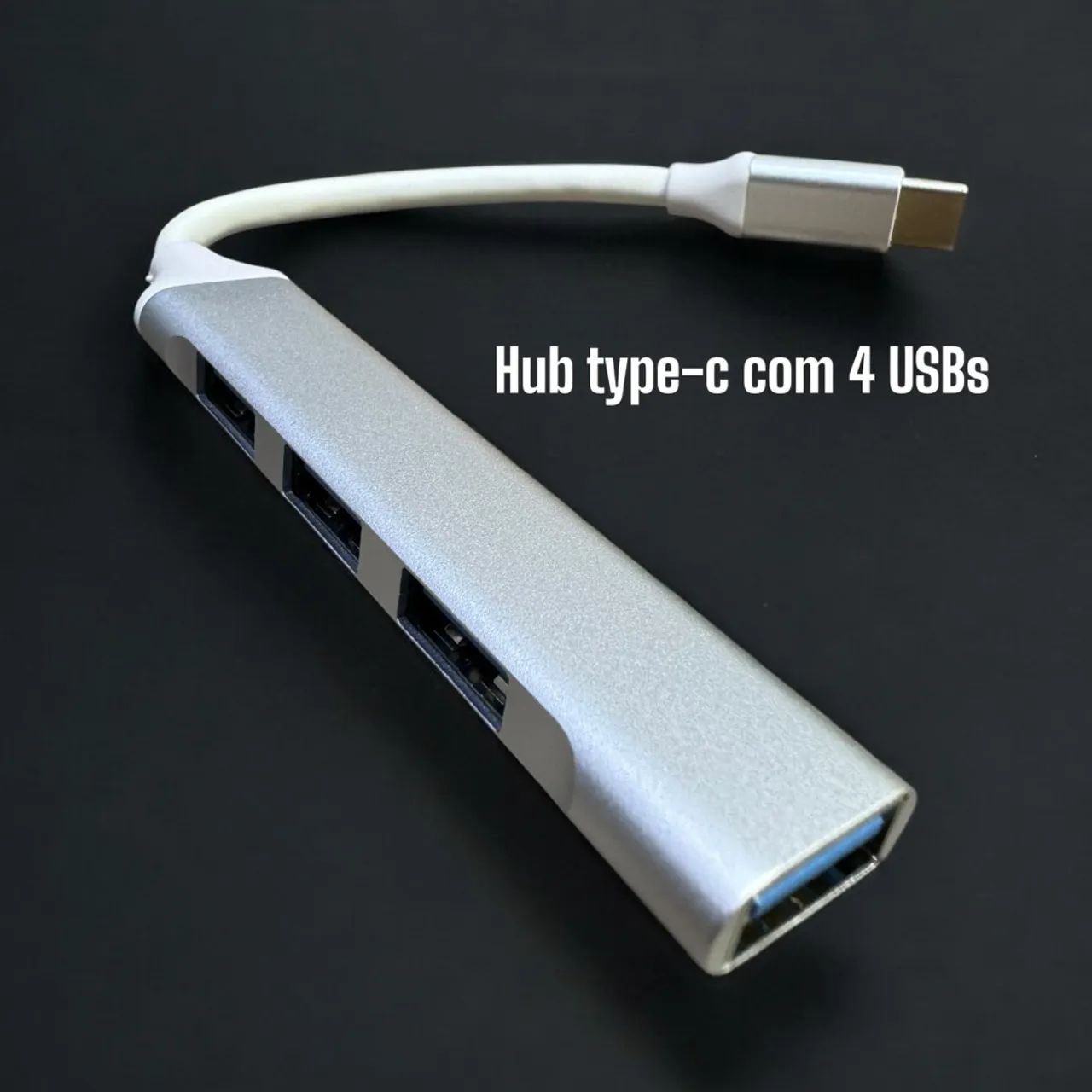 Hub Type-C com 4 USBs - Novo