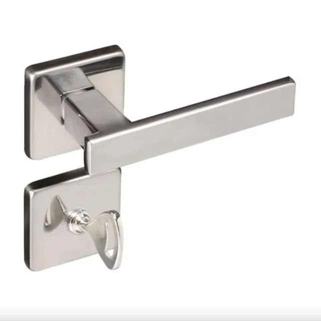 Fechadura Pado Banheiro Roseta Quadrada Concept 408 40mm Cromada - Foto 5