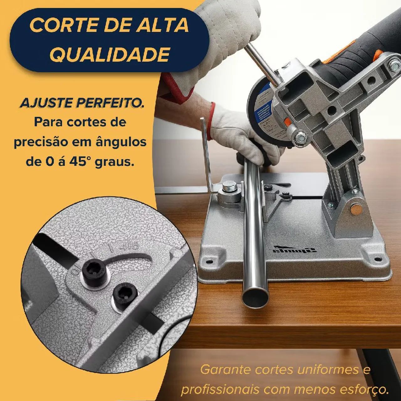 Suporte Para Esmerilhadeira 115mm Corte em Ângulo 0° a 45° Sparta