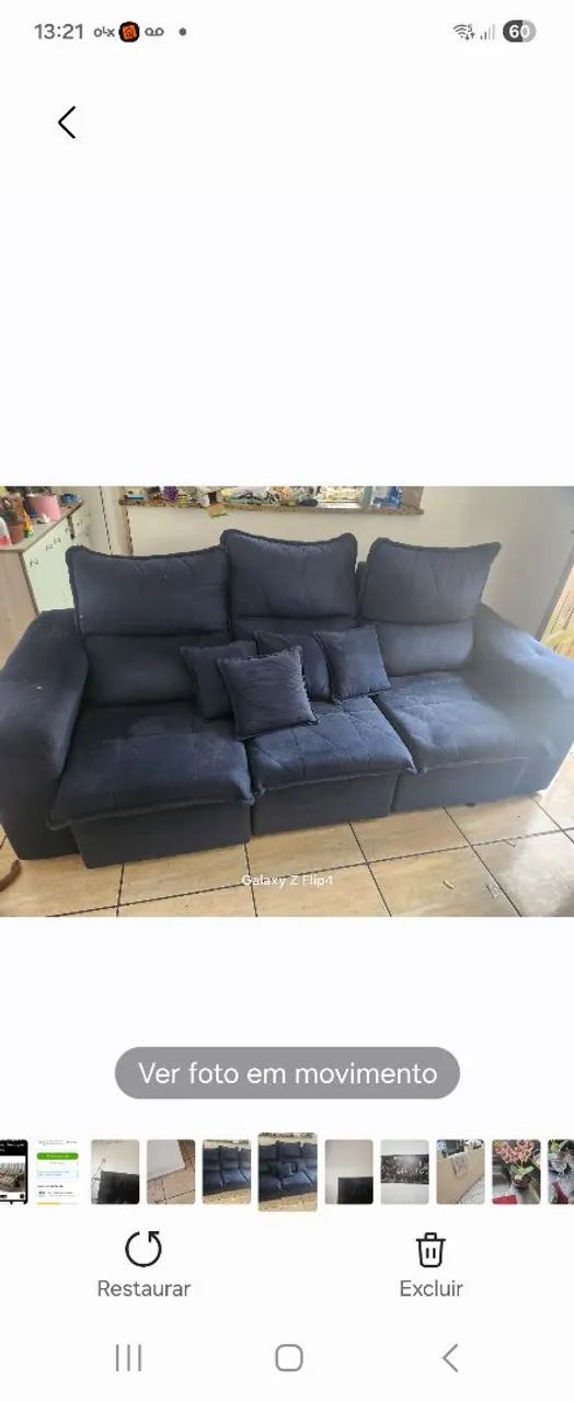 Sofa retratil 3 lugares