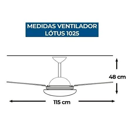 Ventilador de Teto Lótus 1025 Com 4 Pás Mdf Luxo Infinity - Foto 5