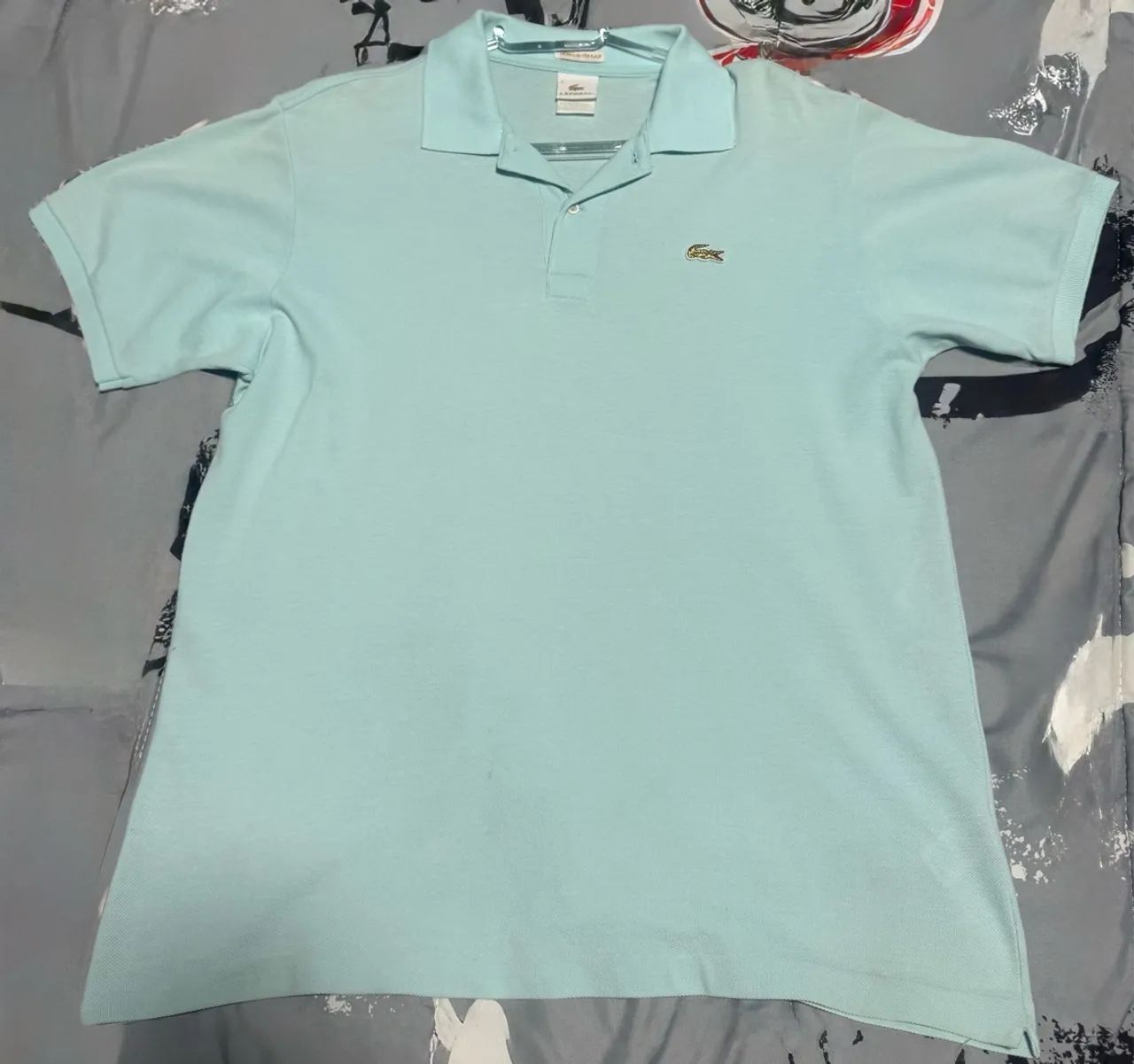 Camisa Polo Lacoste Azul Claro Original série Ouro.