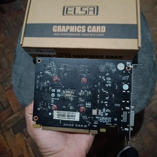 (Leia A Descrição) Placa De Vídeo RX 550 4G ELSA AMD GPU Radeon GDDR5 ...