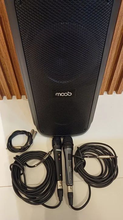 Caixa de Som Portátil com Bluetooth, Microfones com cabos de 5 metros - Foto 2