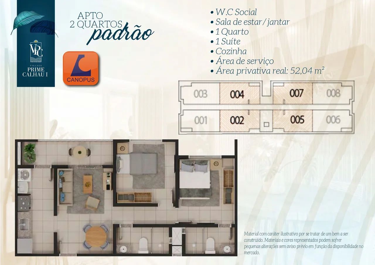 Village Prime Calhau I | 51m², 52m², 57m² e 65m² | 2 e 3 quartos | Leia a descrição | Dani - Foto 5
