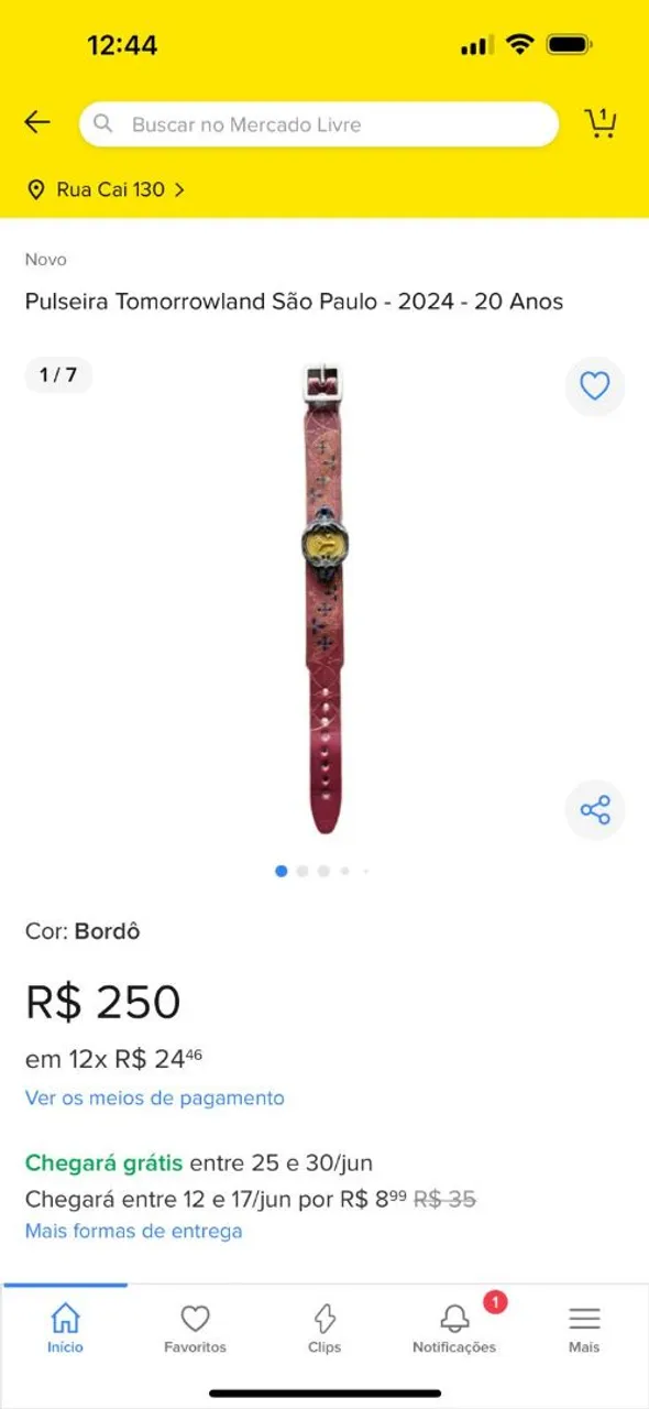 Pulseira Tomorrowland São Paulo - 2024 - 20 Anos