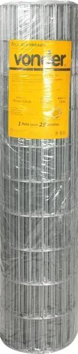 Tela alambrado, malha 15 cm x 5 cm, fio 2,3 mm, com 1,5 m x 25 m (altura x comprimento), V - Foto 2