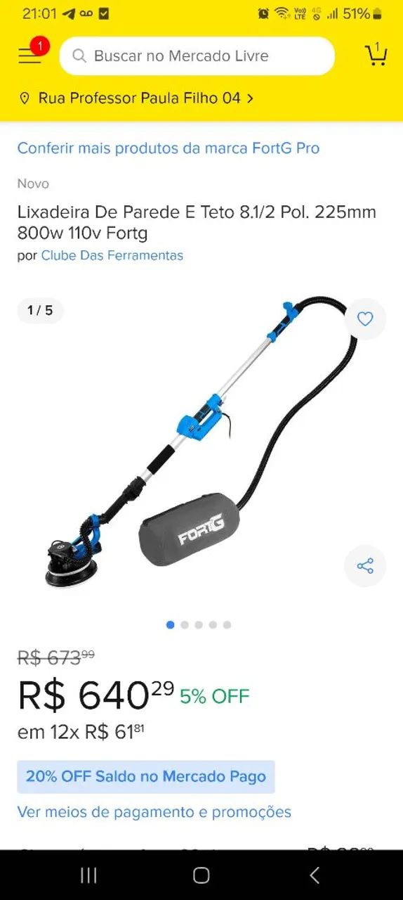 Lixadeira de parede e teto