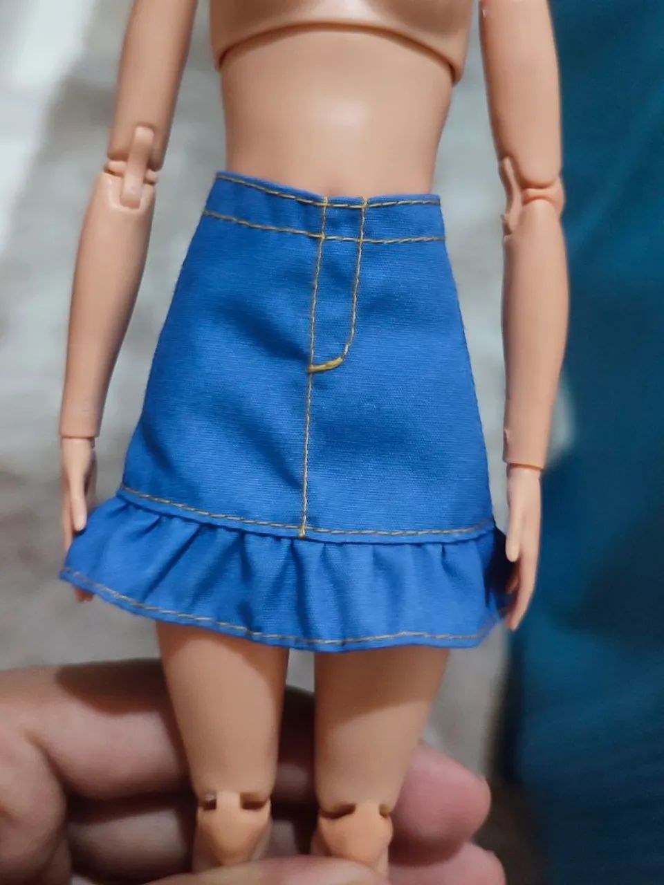 Saia Jeans Rebelde para Boneca Barbie 