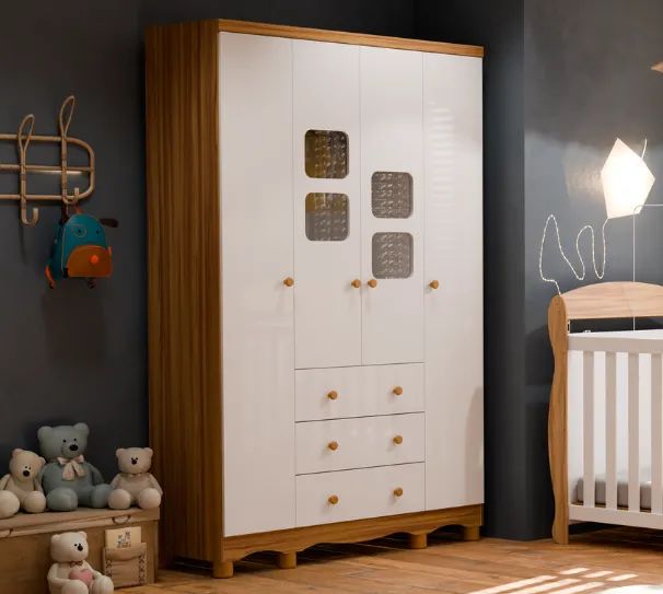 Guarda-Roupa em MDF Uli 04 Portas (Novo)