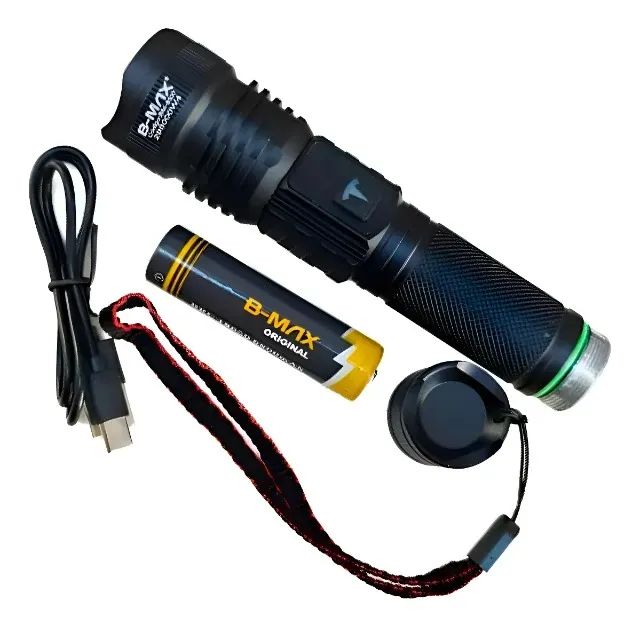 Lanterna Led Recarregável Foco Visor Led 2km+ Bm-8537 - B-max Loja Coimbra Entregamos - Foto 5