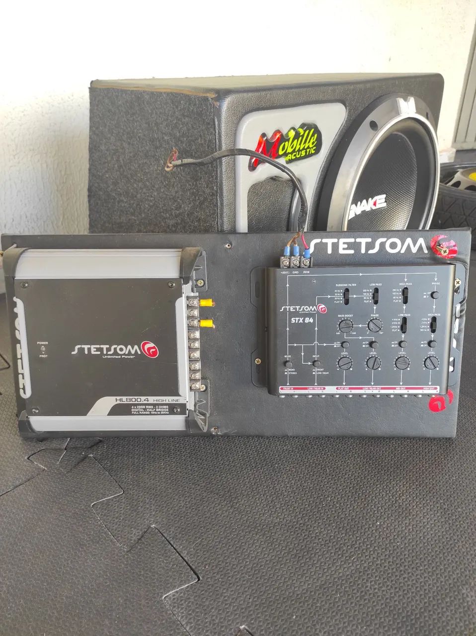 Kit Subwoofer Snake  Cobra 500 RMS + módulo Stetson 800.4 e Crossover Stetsom STX 84 - Foto 4