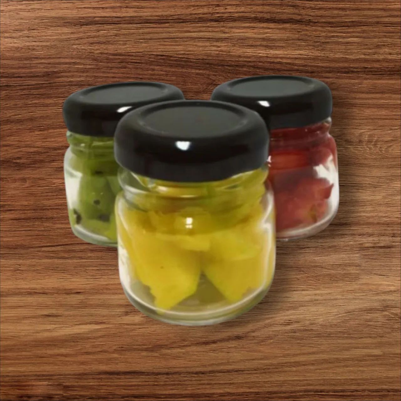 Kit de 12/24/36/48 potes de vidro 30 ml para temperos, geleias ou velas aromáticas