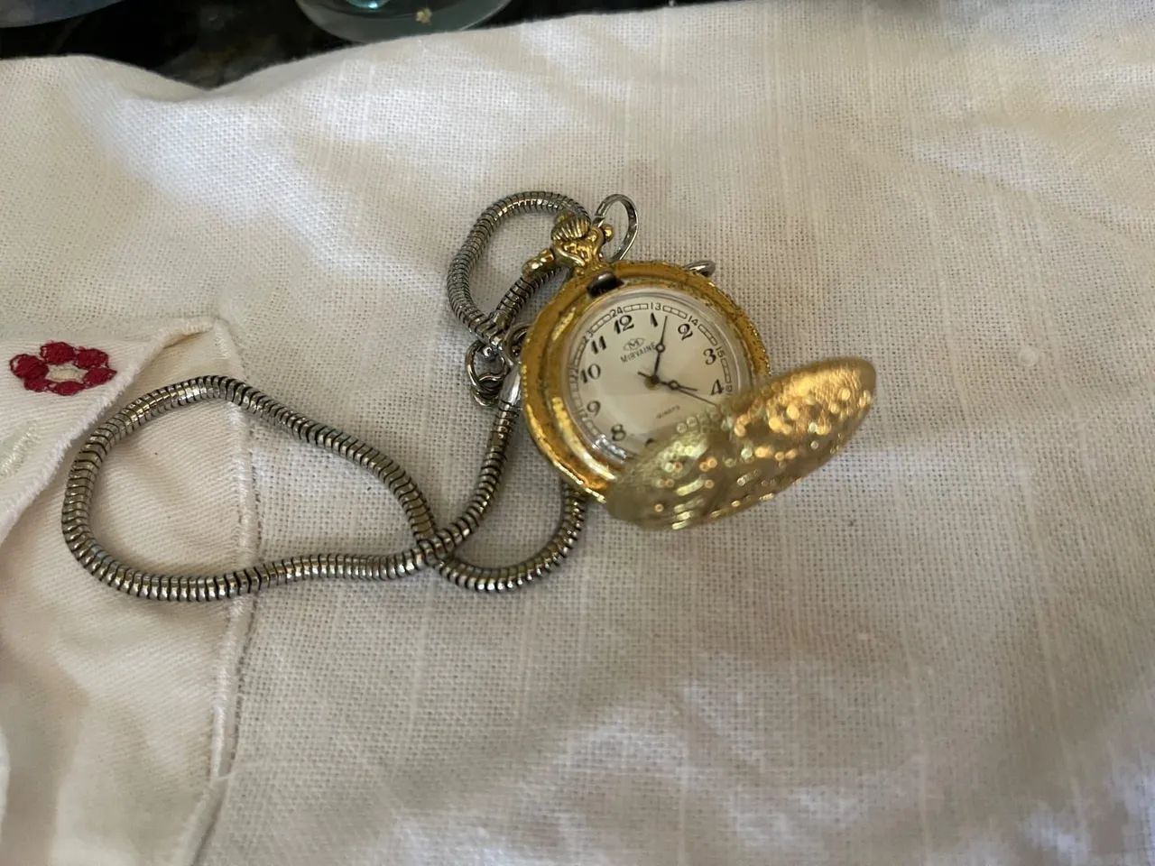 Relógio de Bolso Dourado Mirvaine - Foto 3