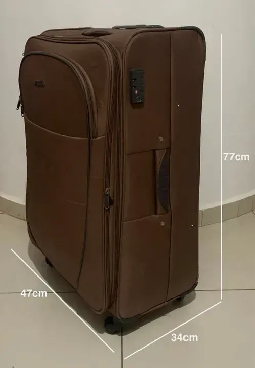 (SÃO CARLOS SP) Mala grande Santino semi-rígida 47x35x77 - rodas360º - Foto 5