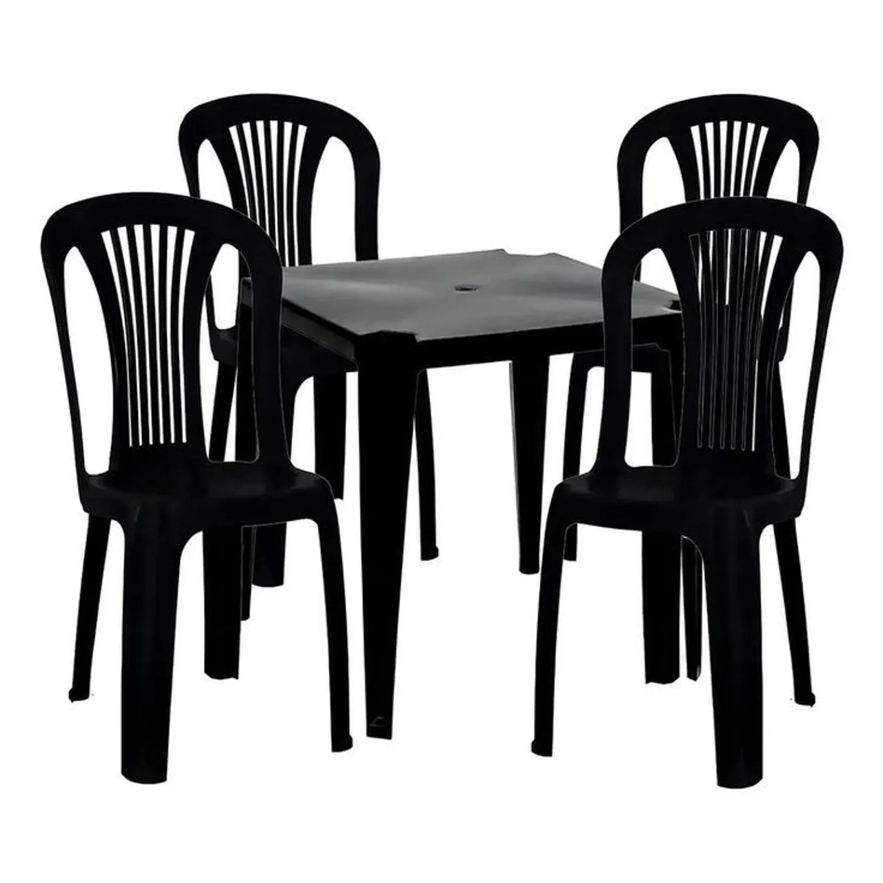 Mesa de plástico Branca mesa de plástico preta conjunto mesa de plástico resistênte - Foto 2