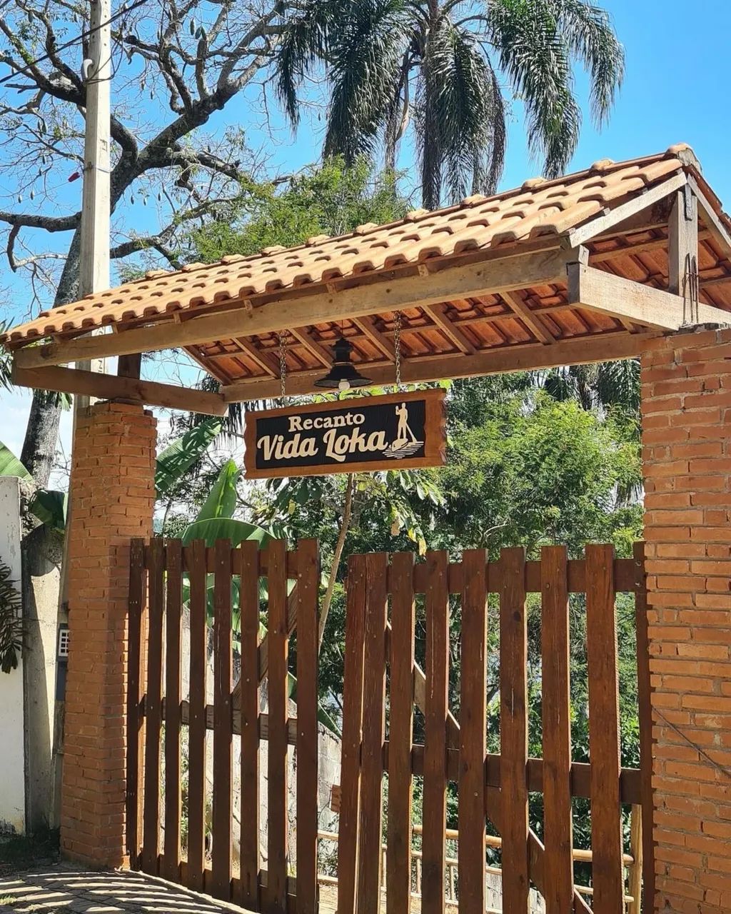 Placa entrada de fazenda madeira entalhada - Foto 2